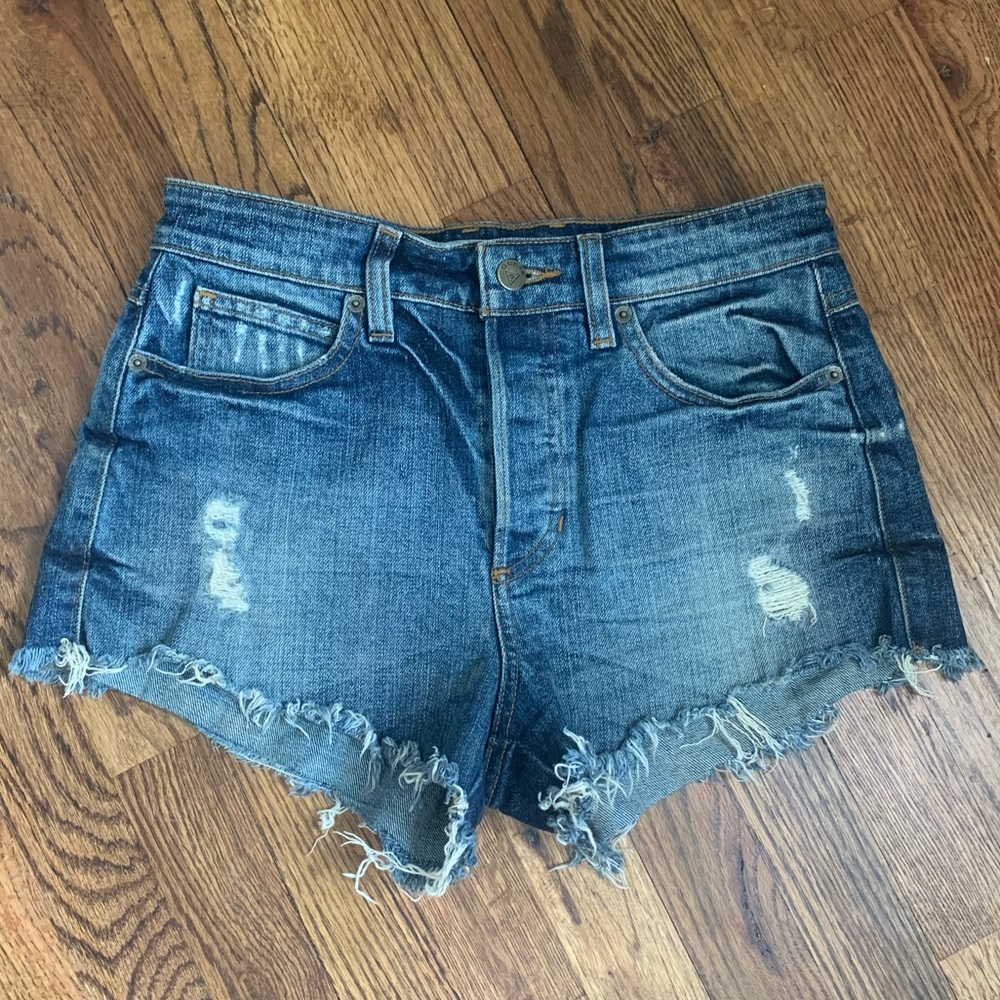 Guess Early Y2K Mid-rise Button Fly Denim Shorts